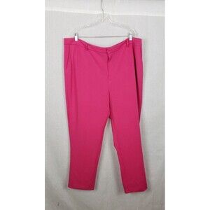 Avec Les Filles Womens Hot Pink 2X Dress Pant Trousers Barbiecore Valentines Day